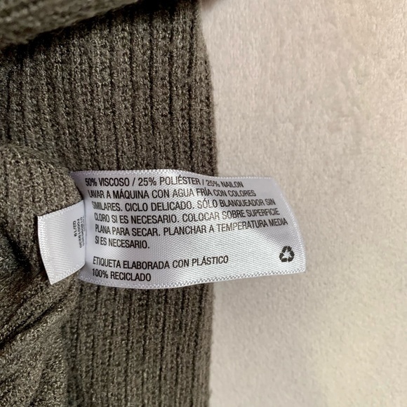 A New Day | Olive Ribbed Sweater Dress | Size M - Picture 5 of 5
